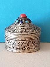 versilberte deckeldose