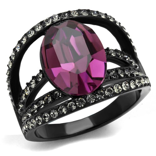 Lila amethyst ring oval - lila,