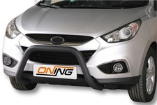 Frontbügel Edelstahl SCHWARZ für Hyundai IX 35 2011 - 76mm mit Gutachten