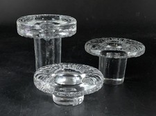 Eisglas Pilz Kerzenständer; Littala; Design Timo Sarpaneva; 70er; 3 Stck