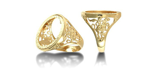 9ct gelbgold voll sovereign - voll,