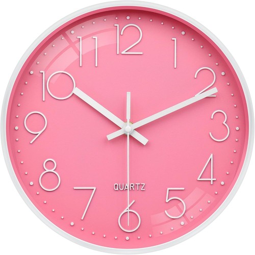 Wanduhr 25cm rosa lautlos - wanduhr,