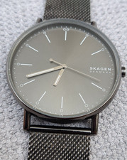 Elegante Skagen Denmark Damen Armbanduhr schwarz / anthrazit - gross - 45 mm 