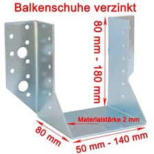 Balkenschuhe außen verzinkt Balkenverbinder mit Lasche Balkenträger außenliegend