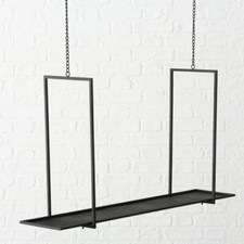Deckenhänger Boltze Eisen lackiert schwarz L 100cm Fenster Regal Hängeregal