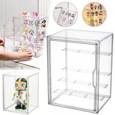 Acryl Vitrine Schaukasten Abnehmbar Puppenvitrine Transparent Aufbewahrungsbox