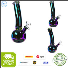 ParaCity Glasbong 20cm schillernde Bong Wasserpfeife, 6x14mm