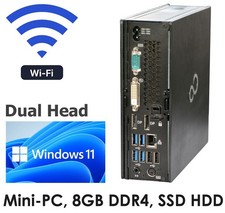 MINI COMPUTER Q957 i3 8GB DDR4 SSD FÜR 2 MONITORE USB-C WINDOWS 11 PRO V640 WLAN