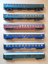 Rivarossi 6 Schnellzugwagen der DB m. Schlafwagen DSG Konvolut Set schön