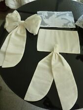 SCHLEIFE, DEKO, STOFF, CHAMPAGNER-FARBEN, ZERLEGBAR, WASCHBAR, GROß 45 cm