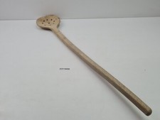 großer Holzlöffel mit Sieblöcher alt antik Deko #2311659