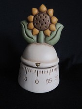 große Keramik Eieruhr Design Küchentimer Kurzzeitwecker °Sonnenblume° selten