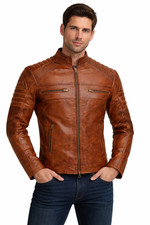 Herren Lederjacke Vintage Cafe