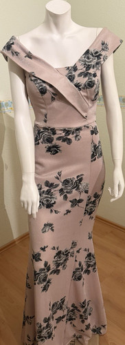 Rosa schwarzes abendkleid - rosa-schwarzes,