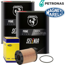 4L Petronas Selenia Abarth 10W50 inkl. Ölfilter Ölservicekit für Fiat 500 Abarth