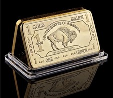 1 OZ - Gold Büffelbarren. 999