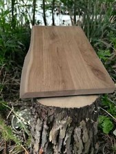 Waschtischplatte Holz Natur Eiche Waschbeckenplatte Naturkant Massiv Waschbecken