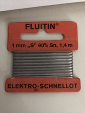 FLUITIN Elektro Schnellot 1 mm “S” 60% Sn - 1,4 m
