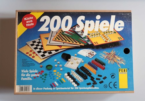 200 spiele sammlung holzkiste - spiele, sammlung,