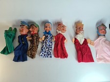 7 Kasperle Handpuppen mit Krokodil - Kasper Theater Raritäten - Vintage