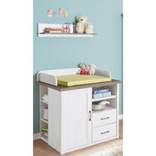 Babyzimmer Babymöbel Set Landhausstil weiß Wickelmommode Wandboard Wandregal