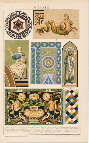 Mosaic 1892 orig - 1892, chromo