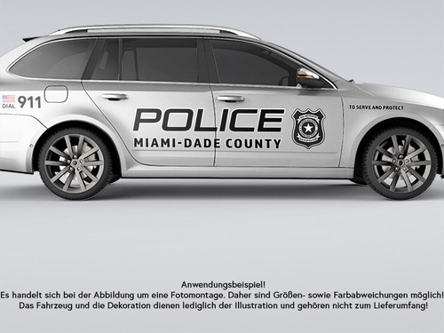 Autoaufkleber set police - x,