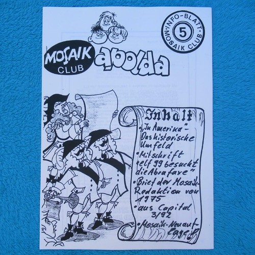 Fanzine mosaiker 1992 - fanzine, nr