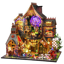 DIY Magische Welt Book Nook LED Miniatur Puppenhaus Kit Bücherecke Modellbausatz