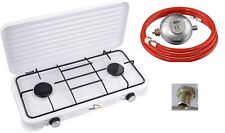 Gaskocher 2 flammig 4,4 KW Campingkocher 50mbar Kochfeld Gas Kocher Herd Outdoor