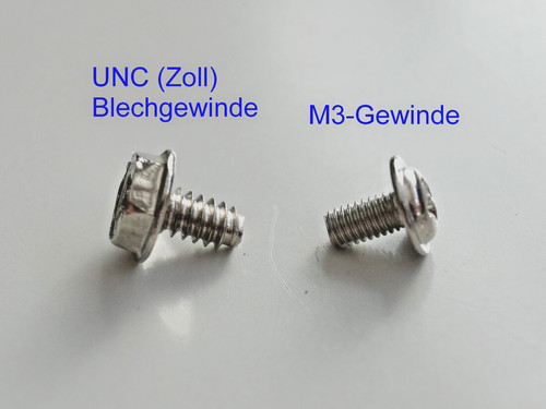 Schrauben und unc 6 32 - m3, #6-32