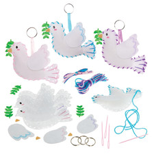 Friedenstauben-Schlüsselanhänger und Taschenanhänger - 3er-Pack  Osterbasteleien