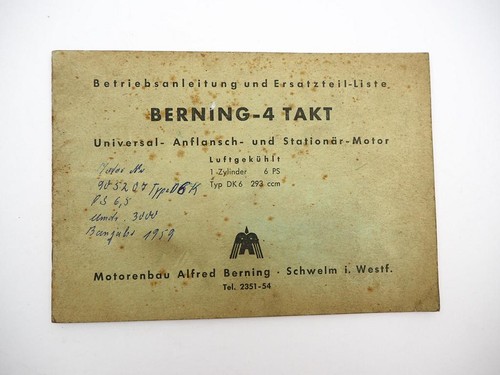 Orig berning dk6 einzylinder - orig.,