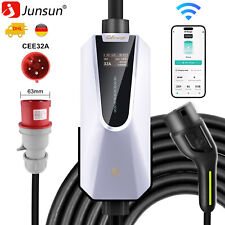 EV Ladegerät Ladekabel 6M APP Schaltbarer Strom CEE 22kW 32A Typ2 Mobile Wallbox