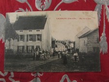 cpa 21 lacanche rue de la gare sehr belebt