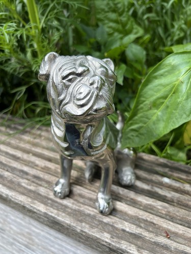 Edle mops figur silberfarben - figur,