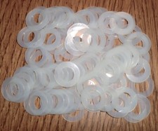 100 Distanzscheiben EMICO Unterleg- Kunststoffscheiben natur, 24 x 13,5 x 1