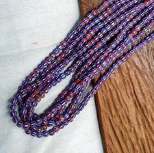 Vintage blaue Chevron Perlen