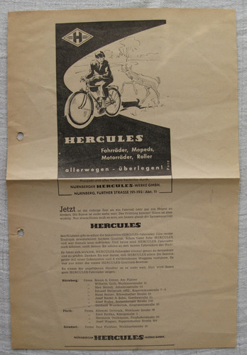 Werbung hercules fahrräder - hercules,
