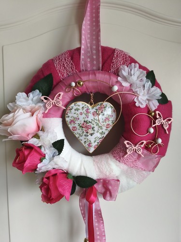 Türkranz frühlingskranz pink - frühlingskranz,