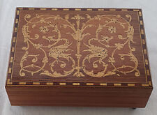 Walzen-Spieluhr / Holzkiste von Thorens Schweiz  "Auf Wiedersehen" von 1958