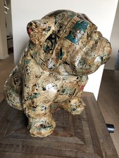 ,,Comic Dog Bulldogge“43 cm Kopfhöhe Skulptur.Handmade aus 90 er Jahre Nachlass!