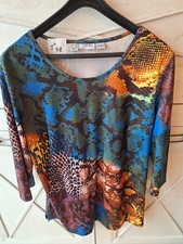 T 48 Damenoberteil Bluse Langarm bunt Gr. 44 von Mia Moda Polyester Kasack