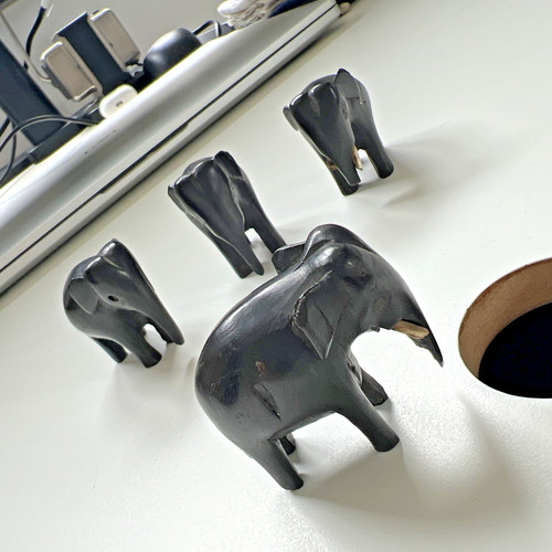 Vintage figur elefant - 4x,