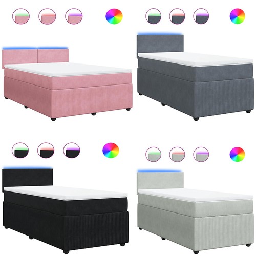 Led boxspringbett mit matratze - led,