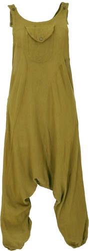 Natürliche boho latzhose - natürliche,