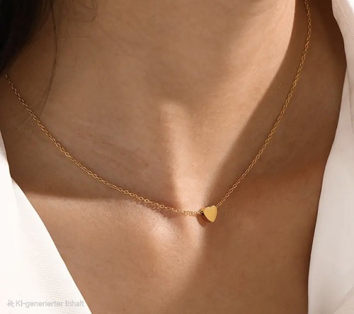 Elegante herz kette - kette, gold