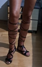 Gladiatorsandale Gr. 38 Römerstiefel Sandale Unisa 2x getragen schwarz NP 120