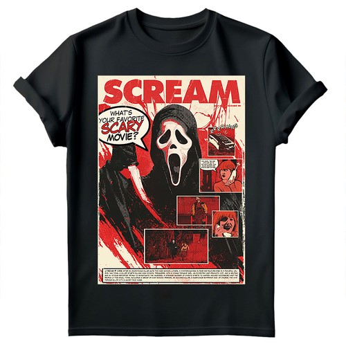 Ghost face scream shirt - face,