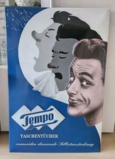 Blechschild Tempo, Taschentücher vermeiden dauernde ..., 50er Jahre